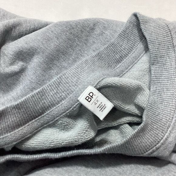 Positive Sweatshirt Love Begins Within Plus Size Pullover Sweatshirt Gray 4X - Picture 5 of 10